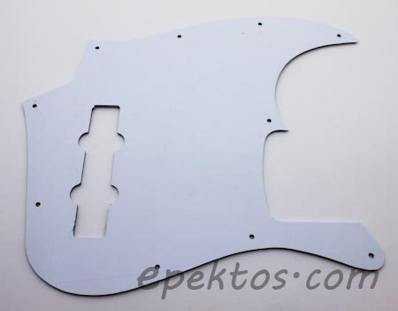 (B-34)  Jazz Bass Pickguard - White